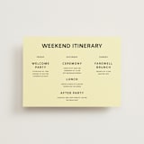 "Courthouse" - Wedding Weekend Itinerary Cards in Butter by Studio Suku - Front