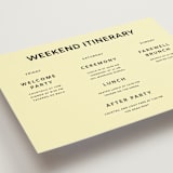 "Courthouse" - Wedding Weekend Itinerary Cards in Butter by Studio Suku - Detail