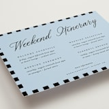 "Tarte Tatin" - Wedding Weekend Itinerary Cards in Sky by Blustery August - Detail