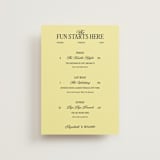 "The Eternal" - Wedding Weekend Itinerary Cards in Butter by Helena Vitto - Front