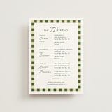 "grid" - Wedding Weekend Itinerary Cards in Citrus by Angela Quan - Front