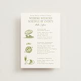 "West Coast Toile" - Wedding Weekend Itinerary Cards in Palm by Jenna Holcomb - Front