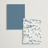 "Mountain Toile" - Wedding Weekend Itinerary Cards in Denim by Jenna Holcomb - Back of Card Options