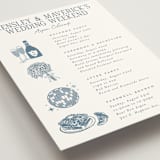 "Mountain Toile" - Wedding Weekend Itinerary Cards in Denim by Jenna Holcomb - Detail