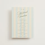 "Gilmore" - Wedding Weekend Itinerary Cards in Sky by Kristie Kern - Front