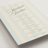 "Gilmore" - Wedding Weekend Itinerary Cards in Sky by Kristie Kern - Detail