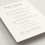 "Vintage Blue" - Wedding Weekend Itinerary Cards in Navy by Becky Nimoy - Detail