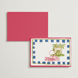 "Retro Palm Springs" - Wedding Weekend Itinerary Cards in Azure by The Fig Studio - Back of Card Options
