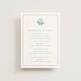 "Hydrangea bloom" - Wedding Weekend Itinerary Cards in Seaside by Stacey Meacham - Front
