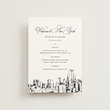 "New York Skyline" - Wedding Weekend Itinerary Cards in Noir by Melinda Denison - Front