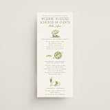 "West Coast Toile" - Wedding Weekend Itinerary Cards in Palm by Jenna Holcomb - Front