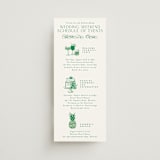 "Tropical Toile" - Wedding Weekend Itinerary Cards in Jade by Jenna Holcomb - Front