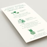 "Tropical Toile" - Wedding Weekend Itinerary Cards in Jade by Jenna Holcomb - Detail