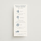 "Mountain Toile" - Wedding Weekend Itinerary Cards in Denim by Jenna Holcomb - Front