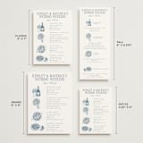 "Mountain Toile" - Wedding Weekend Itinerary Cards in Denim by Jenna Holcomb - Formats Available