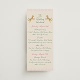 "Whimsical Hand Illustrated Crest" - Wedding Weekend Itinerary Cards in Peony by Jackie Crawford - Front