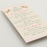 "Whimsical Hand Illustrated Crest" - Wedding Weekend Itinerary Cards in Peony by Jackie Crawford - Detail
