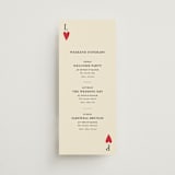 "Red Hearts" - Wedding Weekend Itinerary Cards in Champagne by Helena Vitto - Front