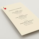 "Red Hearts" - Wedding Weekend Itinerary Cards in Champagne by Helena Vitto - Detail