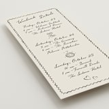 "Puglia" - Wedding Weekend Itinerary Cards in Rock by Pati Cascino - Detail