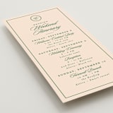 "Scripted" - Wedding Weekend Itinerary Cards in Emerald by Creo Study - Detail