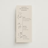 "Wedding Sketches" - Wedding Weekend Itinerary Cards in Eggnog by Baumbirdy - Front