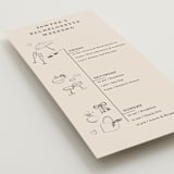 "Wedding Sketches" - Wedding Weekend Itinerary Cards in Eggnog by Baumbirdy - Detail
