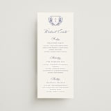 "watercolor flowers crest" - Wedding Weekend Itinerary Cards in Dusty Blue by Cass Loh - Front
