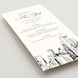 "New York Skyline" - Wedding Weekend Itinerary Cards in Noir by Melinda Denison - Detail