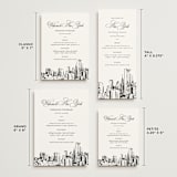 "New York Skyline" - Wedding Weekend Itinerary Cards in Noir by Melinda Denison - Formats Available