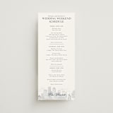 "Boston Toile" - Wedding Weekend Itinerary Cards in Marine by Jenna Holcomb - Front