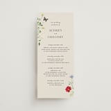 "Wild meadow" - Wedding Weekend Itinerary Cards in Elder Flower by Sarah Knight - Front