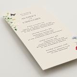 "Wild meadow" - Wedding Weekend Itinerary Cards in Elder Flower by Sarah Knight - Detail