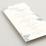 "Wreath In Bloom" - Wedding Weekend Itinerary Cards in Lake by Leah Bisch - Detail