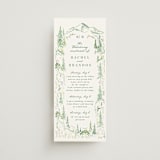 "Plain Air" - Wedding Weekend Itinerary Cards in Meadow by Petra Kern - Front