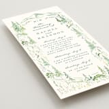 "Plain Air" - Wedding Weekend Itinerary Cards in Meadow by Petra Kern - Detail