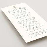 "Palm Monogram" - Wedding Weekend Itinerary Cards in Leaf by Olivia Raufman - Detail