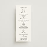 "Formal Minimalist" - Wedding Weekend Itinerary Cards in Silk by Kelly Schmidt - Front
