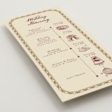"Mughal Gardens" - Wedding Weekend Itinerary Cards in Ivory by Sherley Ferreira - Detail