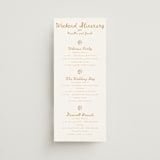 "Tribal Rythm" - Wedding Weekend Itinerary Cards in Amber by Selima Akhter - Front