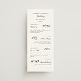 "Aspen Knoll" - Wedding Weekend Itinerary Cards in Linen by Amy Kross - Front