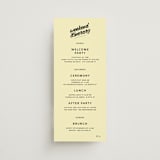 "Courthouse" - Wedding Weekend Itinerary Cards in Butter by Studio Suku - Front