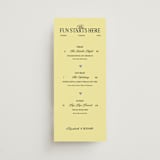 "The Eternal" - Wedding Weekend Itinerary Cards in Butter by Helena Vitto - Front