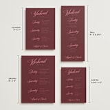 "renaissance" - Wedding Weekend Itinerary Cards in Mulberry by Kamala Nahas - Formats Available
