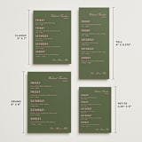 "Bowery" - Wedding Weekend Itinerary Cards in Olive by Kristie Kern - Formats Available