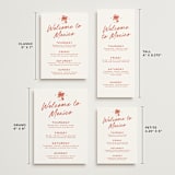"bienvenida" - Wedding Weekend Itinerary Cards in Tomato by Inkblot Design - Formats Available