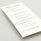 "Vintage Blue" - Wedding Weekend Itinerary Cards in Navy by Becky Nimoy - Detail