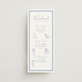 "The Big Day" - Wedding Weekend Itinerary Cards in Cornflower by Sherley Ferreira - Front