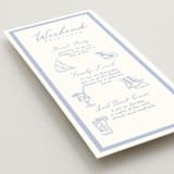 "The Big Day" - Wedding Weekend Itinerary Cards in Cornflower by Sherley Ferreira - Detail