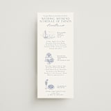 "Coastal Toile" - Wedding Weekend Itinerary Cards in Periwinkle by Jenna Holcomb - Front